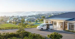 千葉県のデイサービスM&Aにおける送迎圏と事業承継を表す介護施設と送迎車